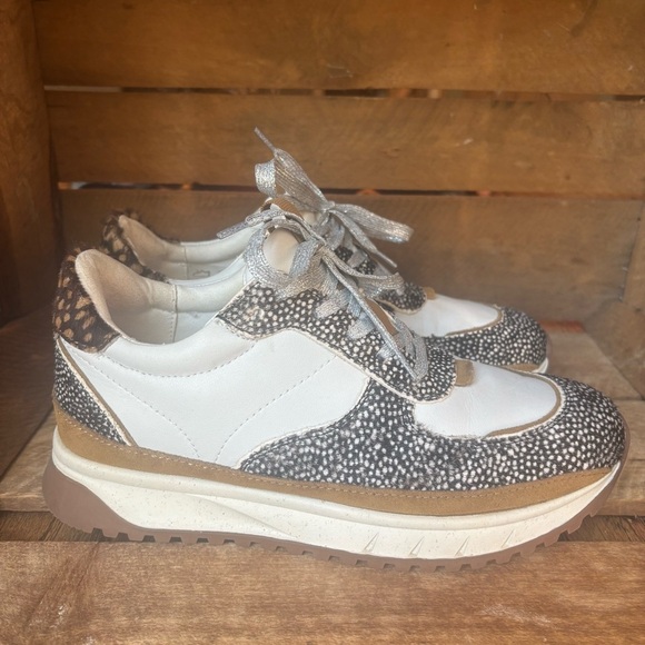 Madewell Trainer Sneakers in Leather and Calf Hair 7.5 - Picture 3 of 12